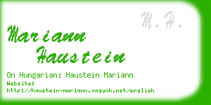 mariann haustein business card